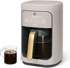 Beautiful 14-Cup Programmable Coffee Maker, Touch-Activated Display, Auto Brew with 3 Flavor Options (Porcini Taupe)