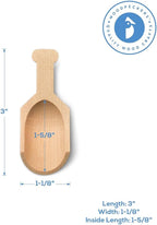 Small Wooden Teaspoon Scoops for Food Canisters & Jars, Teaspoon Measuring Spoons, Mini Wood Coffee scoop for Ground Coffee Bath Salts Manuka Honey & Laundry Powder, Pack of 25 Scoopers by Woodpeckers