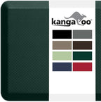 KANGAROO Thick Ergonomic Anti Fatigue Mats for Kitchen Floor, Cushioned Standing Office Desk Mat, Waterproof Scratch Resistant Topside, Supportive All Day Comfort Padded Foam Rugs, 20x32, Hunter Green