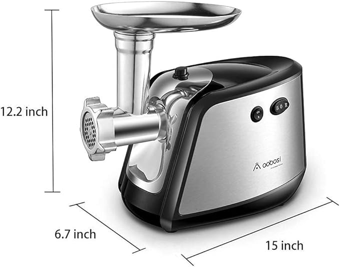 AAOBOSI Meat Grinder Electric, [2800W Max] Meat Grinder, Cheese Grater, Sausage Maker & Kibbe Kit for Home Use