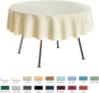 maxmill Jacquard Round Table Cloth Swirl Pattern Waterproof Antiwrinkle Heavy Weight Soft Tablecloths for Circular Table Cover and Kitchen Dinning Tabletop Decoration Round 70 Inch Ivory