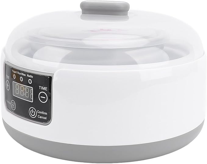 Pilipane Electric Yogurt Maker Machine 1.2L Homemade Yogurt Natto Maker Small Home Yogurt Incubator with Jars Stainless Steel Liner