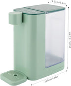 Instant Hot Water Dispenser, 1600W 110V 3L Electric Tea Kettle Large Water Boiler Maker Countertop Water System Dispenser Adjustable 5 Temperatures &2 Water Outputs for Homes Offices Schools (Green)