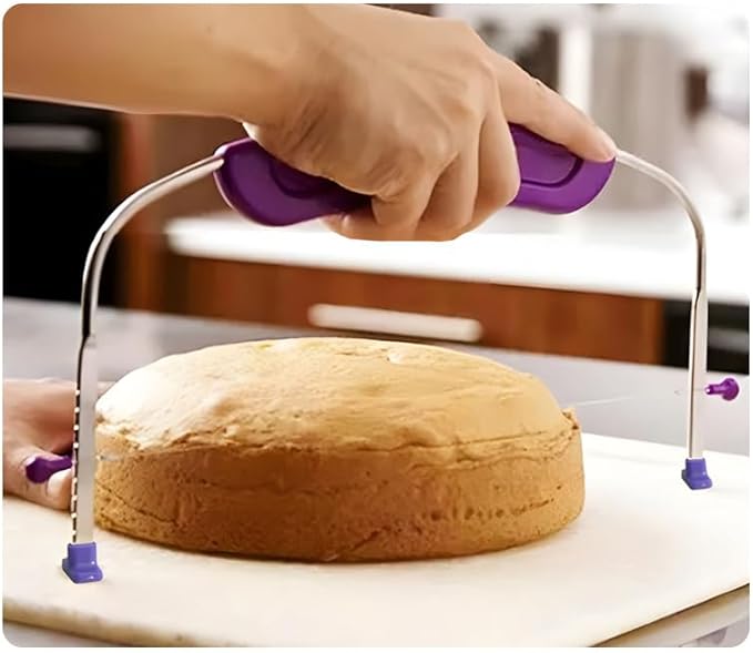 Adjustable Cake Leveler Cutter for Leveling Tops, Suitable for 10 Inch Cake, (purple Cake Leveler)