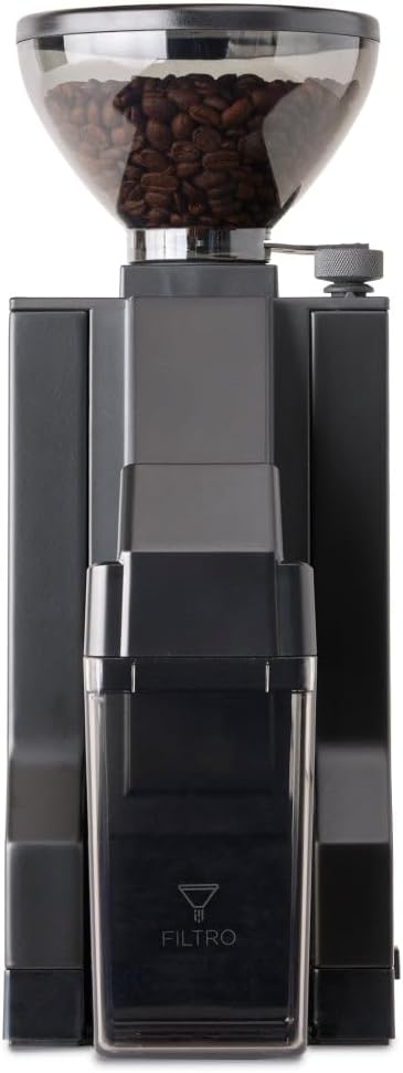 Eureka Mignon Filtro Brew Coffee Grinder | Stepless | On-Demand Grinding | Drip | Pour Over | Black