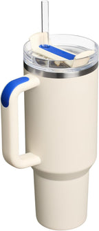 STANLEY Quencher H2.0 Tumbler with Handle and Straw 40 oz | Flowstate 3-Position Lid | Cup Holder Compatible for Travel | Insulated Stainless Steel Cup | BPA-Free | Cream Royal