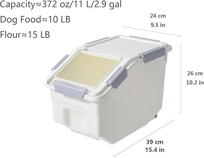 LISM 2 Pack Dog Food Storage Container with Scoop,Large Airtight Pet Dog Food Bin,Container for Dog Treats Rice,Dog Cat Dry Food Bin,Baking Supplies,Flour,Rice,Kitchen Pantry Cereal(10 LB)