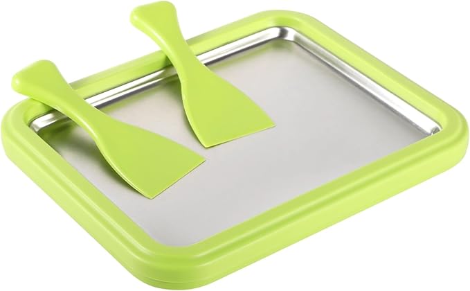 Homaisson Instant Ice Cream Maker, 10.2 x 8.3 in DIY Ice Cream Mixer, Stainless Steel Gelato Pan, Iced Yogurt Frying Machine, Fun Family Dessert