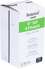 Restaurantware Restpresso 5 Inch Cocktail Stirrers 5000 Disposable Coffee Stirring Rods - Premium Odorless Black Plastic Stirrers For Coffee For Hot And Cold Drinks For Bars Or Offices
