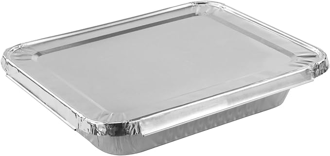 Juvale Aluminum Pans with Lids - 9x13 in, Silver, 20-Pack - Disposable Aluminum Pans, Foil Trays & Catering Trays for Baking & Roasting
