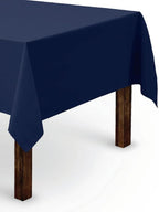 Gee Di Moda Rectangle Tablecloth - 60 x 126 Inch Navy Blue Table Cloth for 8 Foot Rectangle Table - Heavy Duty Washable Fabric - for 8 Ft Buffet Table, Holiday Party, Dinner, Wedding & Baby Shower