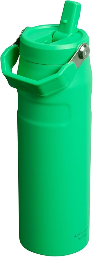Stanley IceFlow Flip Straw 2.0 Water Bottle 24 oz | Built-In Straw with Larger Opening | Lightweight and Leak Resistant | Insulated Stainless Steel | BPA-Free | Meadow
