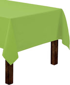Gee Di Moda Rectangle Tablecloth - 60 x 84 Inch Apple Green Table Cloth for 5 Foot Rectangle Table - Heavy Duty Washable Fabric - for 5 Ft Buffet Table, Holiday Party, Dinner, Wedding & Baby Shower
