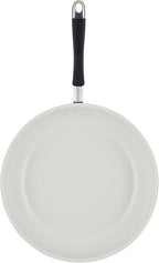 Rachael Ray Cucina Ceramic Nonstick Frying Pan/Skillet, 12.5 Inch Non Stick Open Fry Pan, Dishwasher Safe - Peppercorn