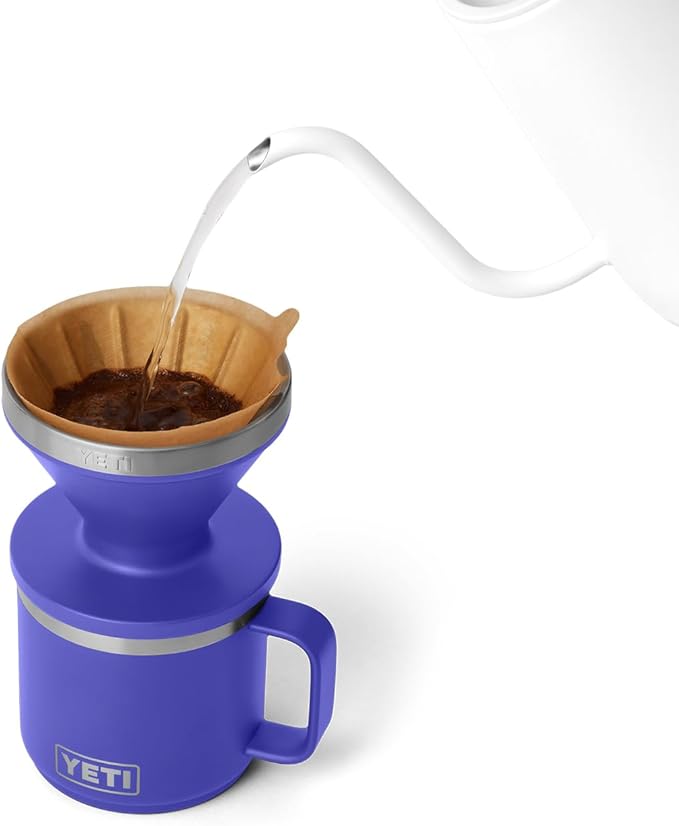 YETI Pour Over Coffee Maker Accessory Ramblers, Designed for Perfect Coffee Extraction Anywhere, Stainless Steel, fits any V60 Filter, Ultramarine Violet