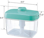 Instant Pickle Maker Vegetable Press Tsukemono Container Rectangle Made in Japan BPA Free (Green 2.2L)