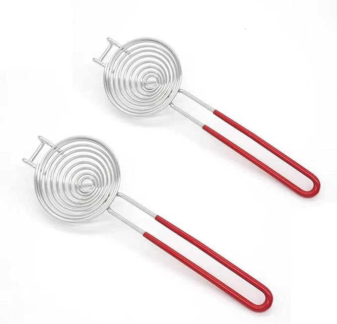 Egg Separator Long Handle Egg White Separator Stainless Steel Egg Yolk Divider Filter Kitchen Utility Gadget Cooking Baking Tools （2 Pack ）