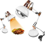 DUEBEL Heat Lamp for Food, Pretzel Warmer, Portable Catering Food Warmer for Buffet, Catering, Restaurant, Parties, Holidays and Entertaining, Concession Stand Supplies (White)