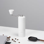 TIMEMORE Manual Coffee Grinder CNC Stainless Steel Burr Coffee Grinder with Capacity 20g Chestnut C3S Internal External Adjustable Setting, Double Bearing Positioning for Travel Camping, Home White