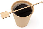 Restaurantware 7 Inch Coffee Stirrers 100 Disposable Coffee Stir Sticks - Square Top Sturdy Natural Bamboo Drink Stirrers Stirrers For Hot and Cold Beverages Break-Resistant