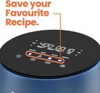 3.5qt Air Fryer Mini, Tempered Glass Control Panel, 8 Preset Functions, Quick and Easy Meals, Compact, Quiet, Non-Stick, Dishwasher Safe, Blue