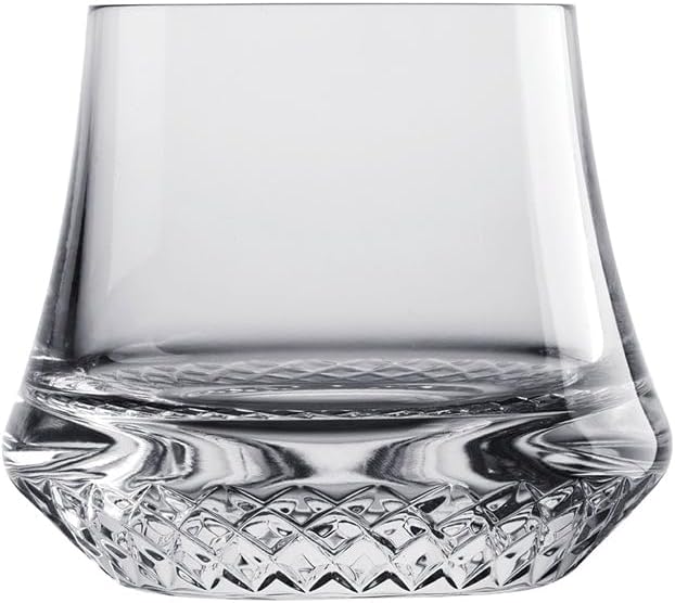 NUDE Whiskey Glasses Set of 4 SOF – 8.5 oz Premium Lead-Free Crystal Old Fashioned Rocks Glasses for Whisky, Scotch & Bourbon – Heavy Base, Dishwasher Safe, Luxury Gift Boxed Set Barware