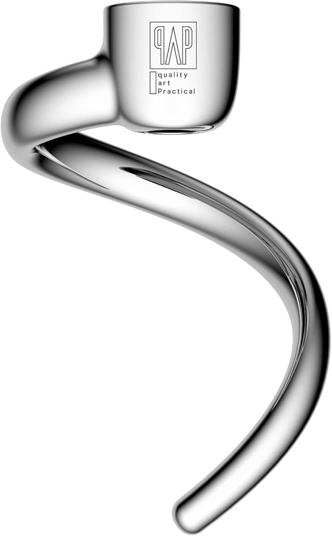 Spiral Dough Hook Replacement for KitchenAid 3.5 Qt. Tilt-Head Stand Mixers/Polished 18/8 Stainless Steel Accessories/No coating/Dishwasher Safe/Compatible for KSM3311/3316/ Artisan Mini Series