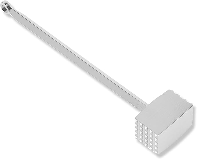 VOCOSTE Meat Tenderizer Mallet, Aluminum Alloy Kitchen Double-sided Square Meat Pounder Flattened, Meat Mallet Hammer, Steak Chicken Beef Tenderizer Tool