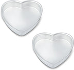 9 Inch Heart Shaped Cake Pan Set of 2, Aluminum,2 Inch Deep, Heat-Resistant Baking Cake Pan for Wedding, Party, Family Occasions, Chocolate, Bread. (9 x 2 Inch,Set of 2)