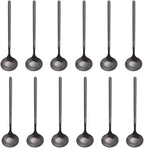 Sweejar 12 PCS Stainless Steel Mini Tea Spoons, 5.2 Inches, Black