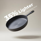 Flambo Skillet #10 - Naturally Non-Stick 10 Inch Pre-Seasoned Cast Iron Frying Pan - Smooth Nonstick Finish for Grilling, Frying, Sauteing, Searing, Baking - Use on Oven, Stove, Grill, or Campfire