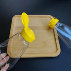 2pcs Empty Plastic Honey Bottles Flip Top Squeeze Honey Jars Dispenser Squeezable Honey Containers for Syrups, Ketchup, Salad Dressing, Cooking Oils