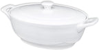 9" x 6.5" Oval Casserole Dish with Lids,1.9 Quart French White Ceramic Serving Soup Tureens, Baking Dish with Handle 12.1 IN, for Casseroles, Lasagna Cookware Set, Microwave, Oven Safe