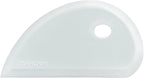 Zoie + Chloe Multipurpose Silicone Bowl Scraper - Dough Scraper for Cleaning Mixing Bowls, Baking Pan - Silicone Scraper Spatula For Painting, Smoothing, Frosting, Cake Decorating - White, 7x3.75"