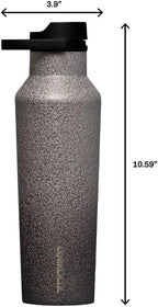 Corkcicle Sport Canteen - Keeps Drinks Cold 25 Hours - Stainless Steel Water Bottle - Triple-Insulated - Spill-Proof - Summer Drinkware Gift - Keeps Drinks Ice Cold - 20 oz - Steel Shadow