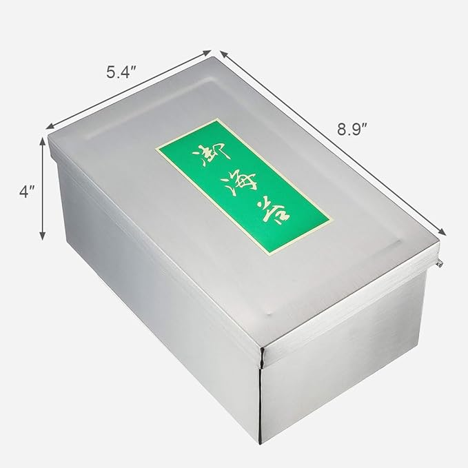 TIKUSAN Japanese Seaweed Container Sushi Nori Can Made in Japan Stainless Steel (Hinge)