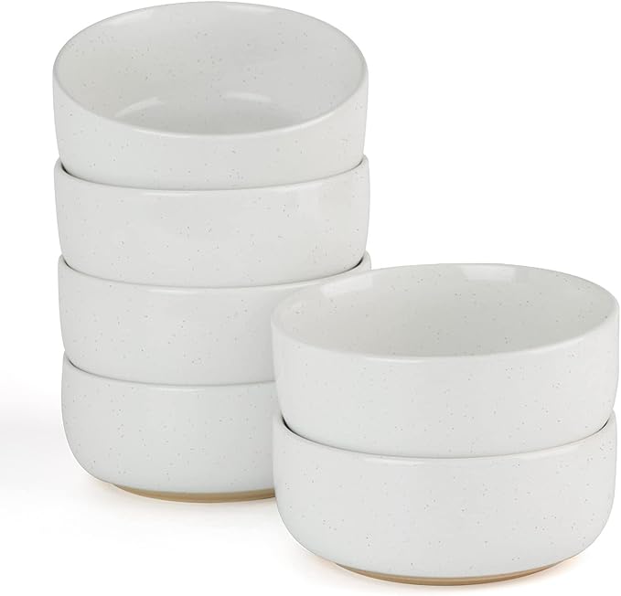 famiware Milkyway Cereal Bowl, Soup Bowls for 6, 25 Ounce Bowls Set for Kitchen, Bowl Set for Cereal Soup Rice Pasta Salad Oatmeal, White