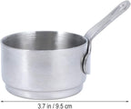 Hemoton Mini Saucepan Butter Milk Cheese Melting Pot Pan Small Heating Pot Cookware with Handle for Home Kitchen Restaurant Size S 9.5x5.3x5cm