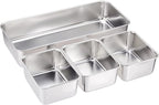 TIKUSAN Stainless Steel Seasoning Container Yakumi Pan Spice Storage Box Tray with Lid Medium Size Made in Japan (3 Containers)