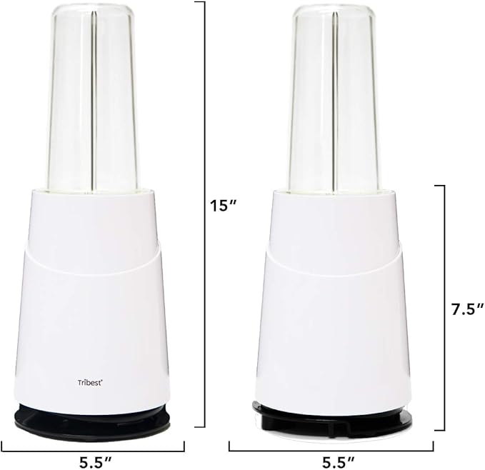 Tribest PB-410WH-A Personal Blender II, Small Blender for Shakes and Smoothies with Portable Blender Cups, White