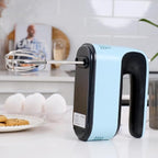 9-Speed Digital Hand Mixer Electric, 400W Powerful DC Motor, Baking Mixer Handheld with Snap-On Storage Case, Touch Button, Turbo Boost, Dough Hooks, Whisk (Ice Blue)