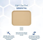 Carlisle FoodService Products Fast Food Cafeteria Tray 14" x 18", Durable Polypropylene with Slip-Resistant Surface, Stackable for Cafes and Schools, BPA-Free, Beige