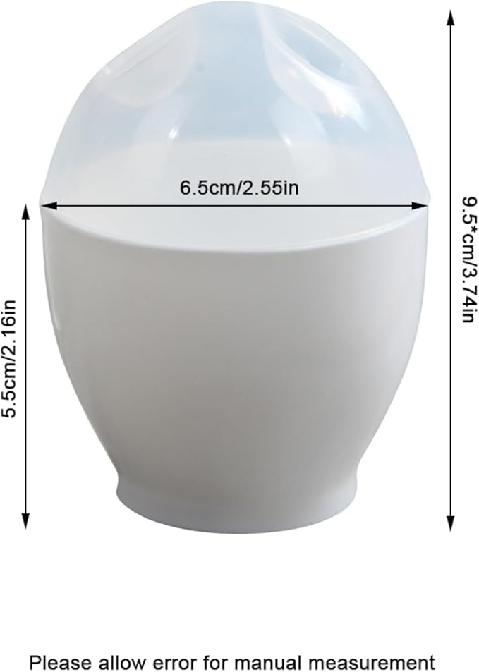 TopHomer 2 Pieces Microwave Boiled Egg Poacher Rapaid Egg Maker Cooking Accessories Kitchen Tool for Home Wedding Birthday