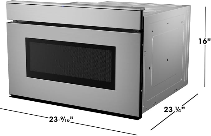 SHARP SMD2479JS Smart Microwave Drawer Oven with Easy Wave Open, 24-inch, 1.2 Cubic Feet, 950 Watt, Concealed Glass Touch Control Panel, Compatible with Alexa Certified, Stainless Steel