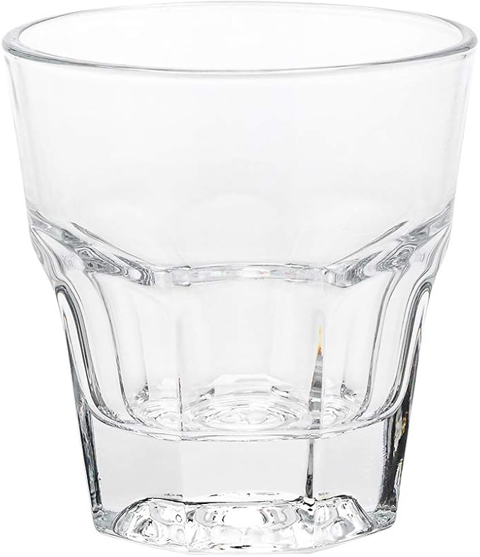 Restaurantware Otto 5 Ounce Whiskey Glasses Set Of 6 Paneled Rocks Glasses - Fine-Blown Tempered Heavy Base Dishwasher-Safe Clear Glass Scotch Glasses For Cocktails Or Liquors