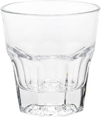 Restaurantware Otto 5 Ounce Whiskey Glasses Set of 12 Paneled Rocks Glasses - Heavy Base Dishwasher-Safe Clear Glass Scotch Glasses Chip-Resistant For Cocktails Or Liquors