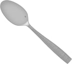 Fortessa Ringo 18/10 Stainless Steel Flatware Dessert/Oval Soup Spoon, Set of 12