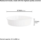 Round Au Gratin Baking Dishes 33 oz, Set of 2, Porcelain Baking pan Oven Safe, Roasting Lasagna Pans, for Casserole Dish, Pie Plate, Baking, Small Plates, Au Gratin 8.7 Inch