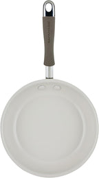 Rachael Ray Cucina Ceramic Nonstick Frying Pan/Skillet, 8.5 Inch Non Stick Open Fry Pan, Dishwasher Safe - Almond