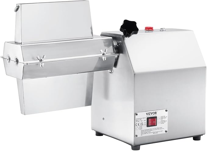 VEVOR Commercial Meat Tenderizer, Heavy Duty 304 Stainless Steel Kitchen Tool with Meat Tong, Cleaning Brush, and Tray, 750W Electric Meat Tenderizer Machine for Beef, Turkey, Chicken, Pork, and Fish